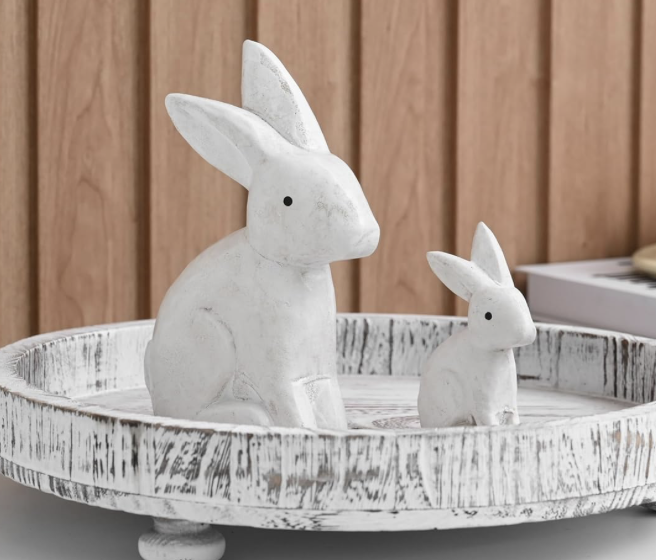 Wooden Bunny Statue!